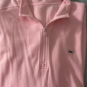 Vineyard Vines Light Pink Half-Zip Long Sleeve Golf Shirt size Large
